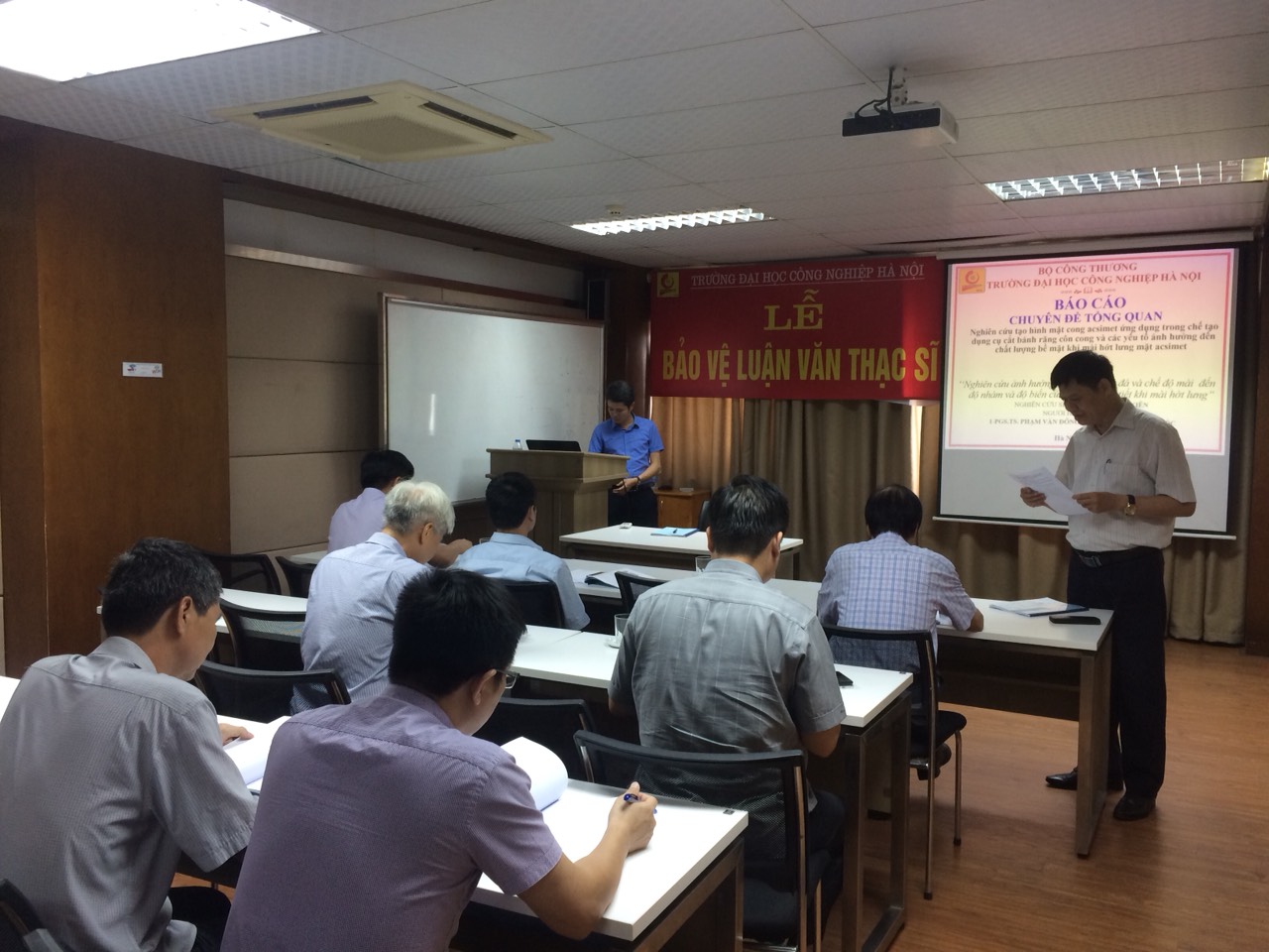 Tổ chức bảo vệ chuyên đề cho NCS Nguyễn Huy Kiên, ngành Kỹ thuật Cơ khí.