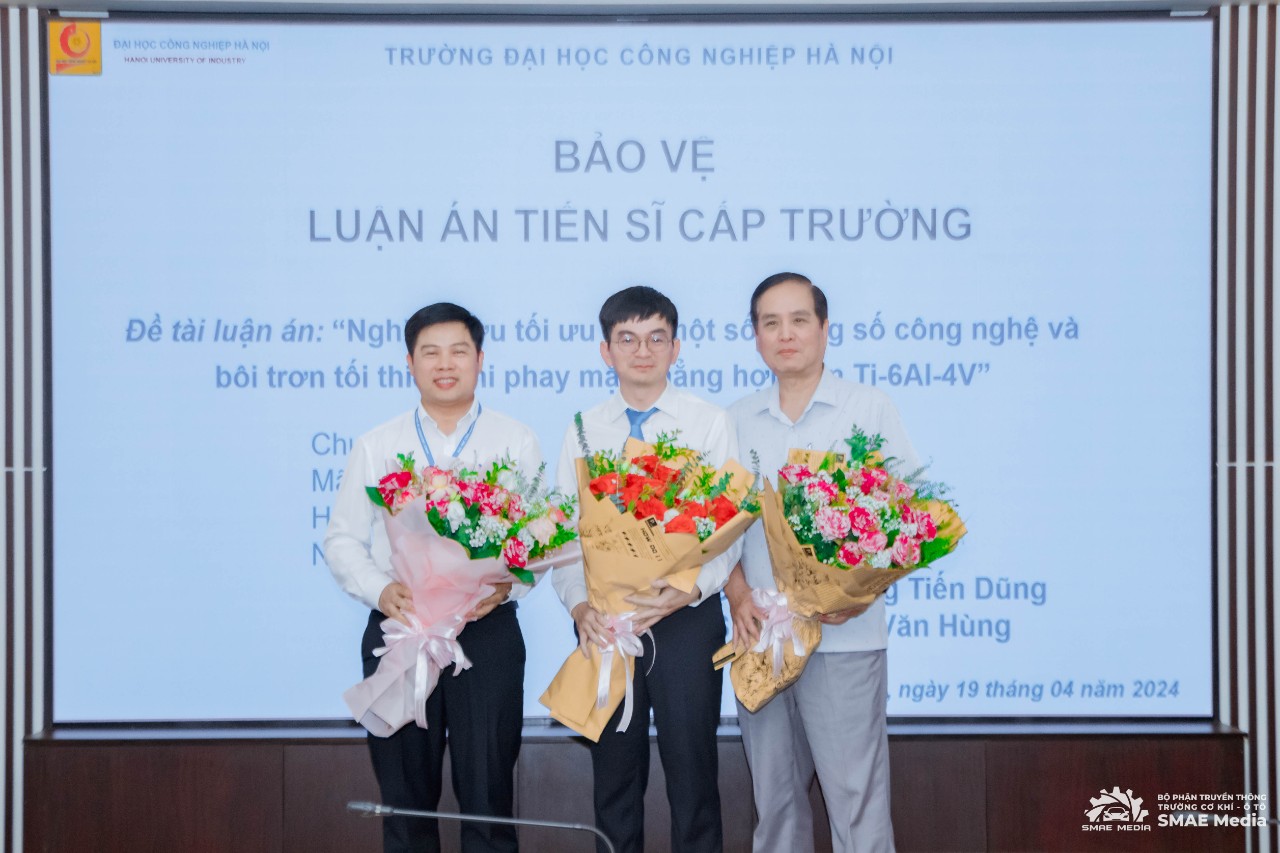 Chúc mừng NCS Nguyễn Văn Cảnh bảo vệ thành công luận án tiến sĩ cấp trường chuyên ngành Kỹ thuật cơ khí.