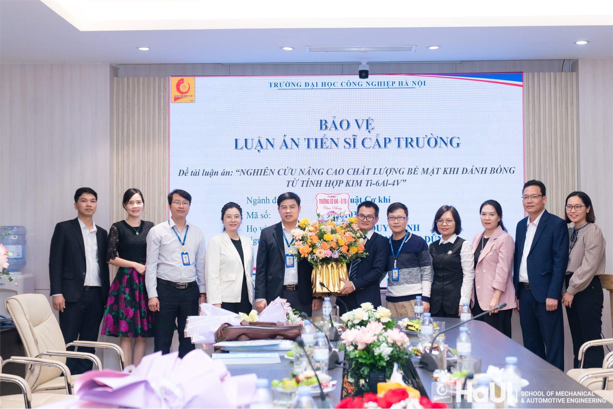 Trường Đại học Công nghiệp Hà Nội tổ chức bảo vệ luận án tiến sĩ cấp trường cho NCS Nguyễn Duy Trinh, chuyên ngành Kỹ thuật cơ khí