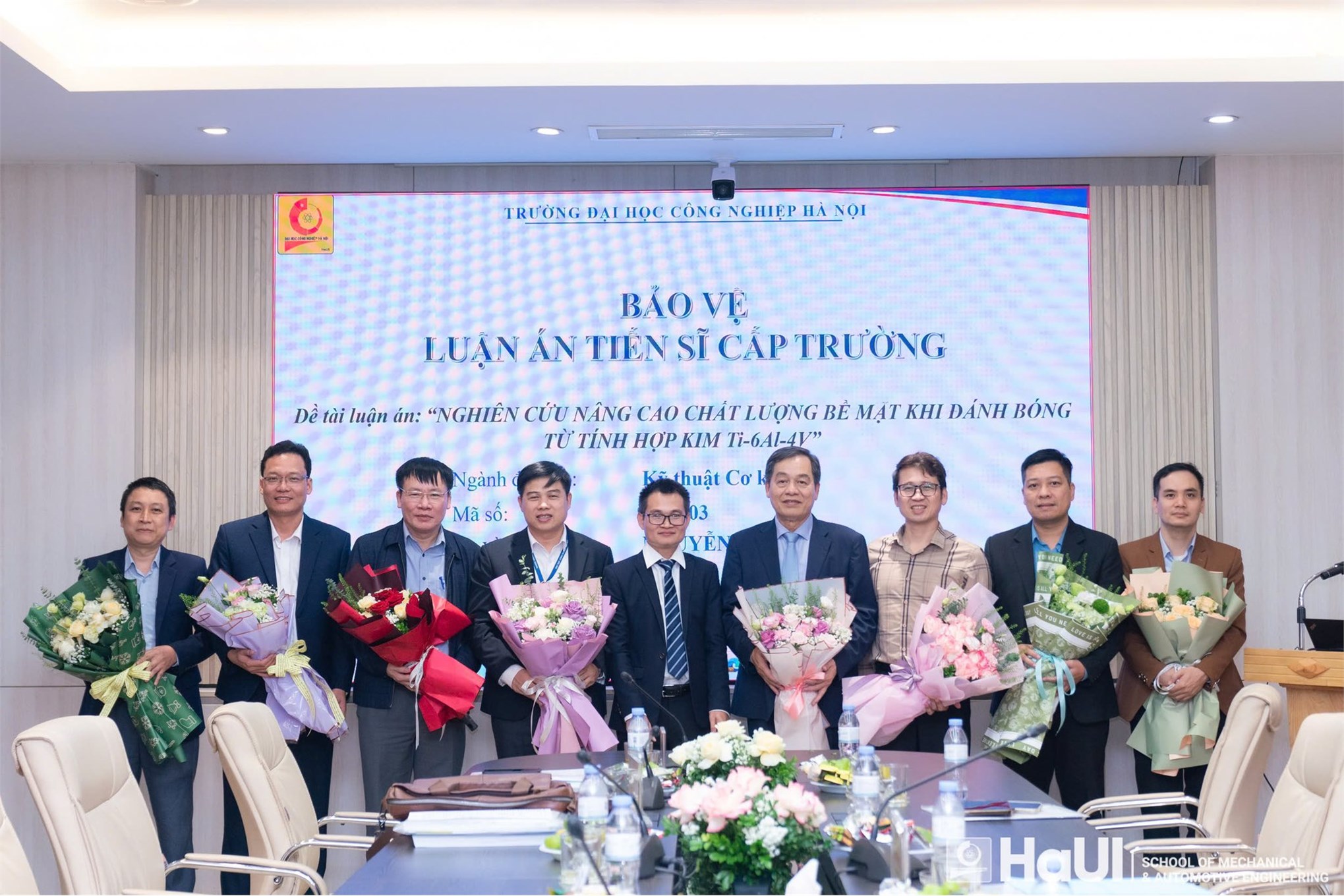 Trường Đại học Công nghiệp Hà Nội tổ chức bảo vệ luận án tiến sĩ cấp trường cho NCS Nguyễn Duy Trinh, chuyên ngành Kỹ thuật cơ khí