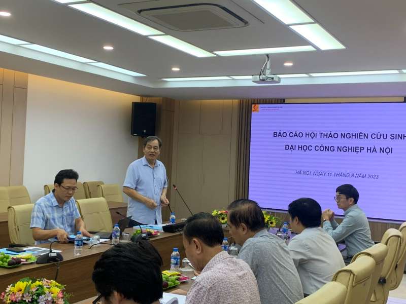Tổ chức Hội thảo khoa học Luận án tiến sĩ cho NCS Nguyễn Văn Cảnh, ngành Kỹ thuật Cơ khí, mã số: 9520103.