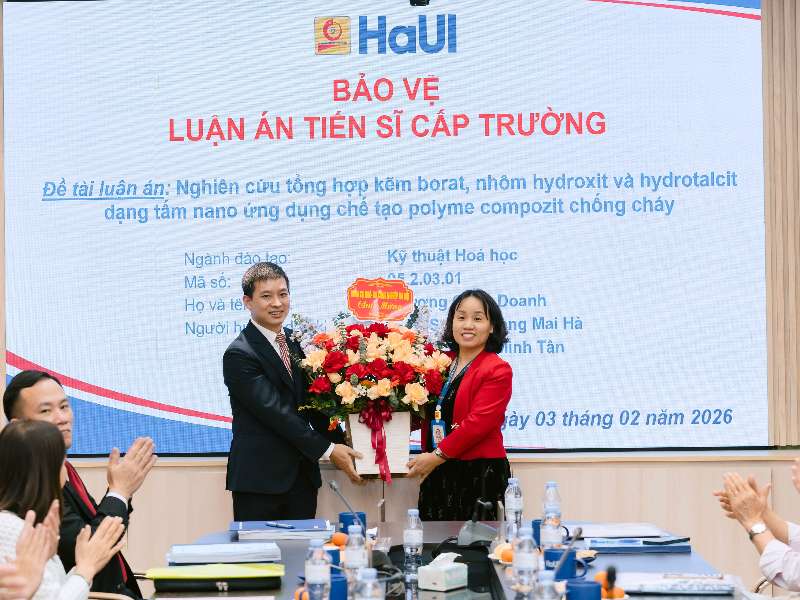 Chúc mừng NCS Trương Công Doanh bảo vệ thành công luận án tiến sĩ cấp Trường, Ngành Kỹ thuật hóa học